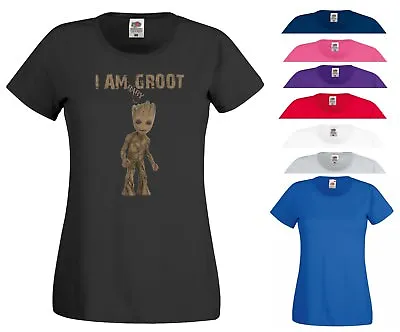 Buy I Am Baby Groot T Shirt Superhero Funny Joke Birthday Xmas Gift Women Tee Top • 8.99£