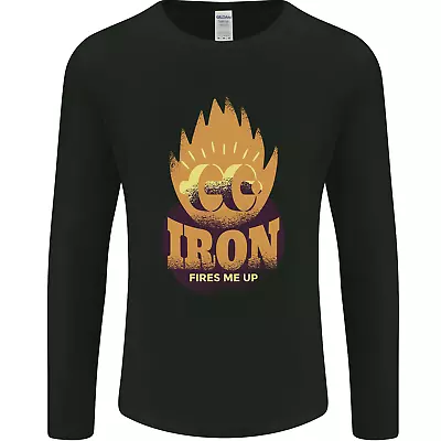 Buy Iron Fires Me Up Gym Bodybuilding Mens Long Sleeve T-Shirt • 11.99£