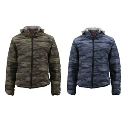 Buy Maximos Men's BAH Bah Removable Hood Camouflage Print Puffer Jacket • 81.31£