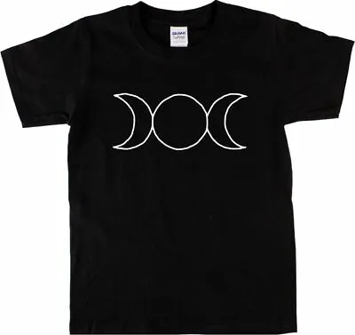 Buy Triple Moon T-Shirt - Wicca, Witchcraft, Goddess Womanhood, Gothic, S-XXL • 19.99£
