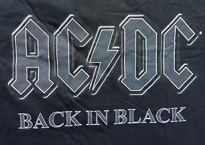 Buy AC/DC Back In Black OFFICIAL T-SHIRT Heavy Metal STARFIGHTERS Guns N' Roses • 12.99£
