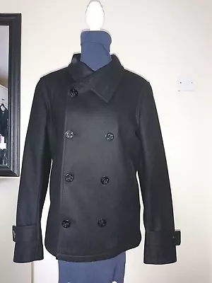 Buy Peter Werth Smart Modern Black Wool Peacoat/sailor Jacket Sz 3 Made In England • 9.99£