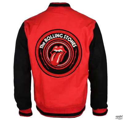 Buy The Rolling Stones Red Wool Letterman Varsity Jacket For Men’s • 94.77£