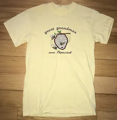 Buy Great Grandmas Are Special Yellow T-shirt Size Small Embroidered Bees & Hive • 4.73£