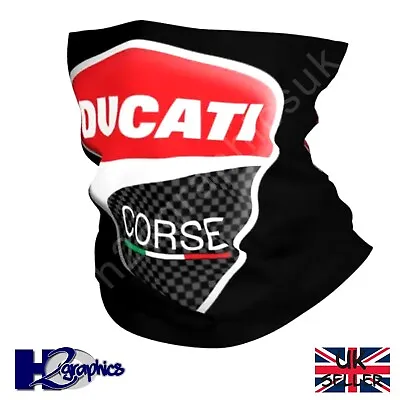 Buy Ducati Corse Summer Neck Tube Warmer Face Mask Scarf Snood Panigale Multistrada • 7.95£