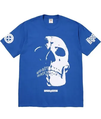 Buy Supreme X Bounty Hunter Skulls Tee Royal Large FW23 NEW T-Shirt CONFIRMED Blue • 60£