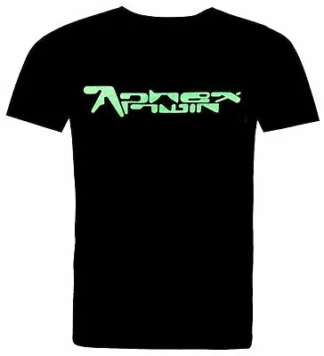 Buy Aphex Twin Oldskool Logo In Metallic Teal/Green. Black T Shirt. Warp Records. • 13£