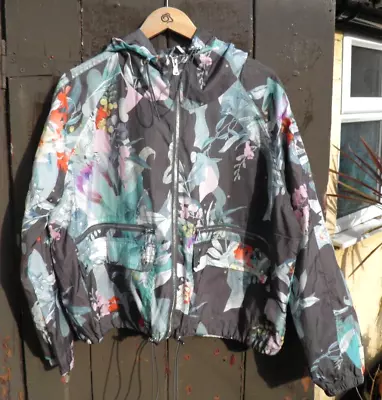 Buy Next Outerwear Ladies Size 14 Hooded Multicoloured Floral Jacket With Pockets • 8.25£