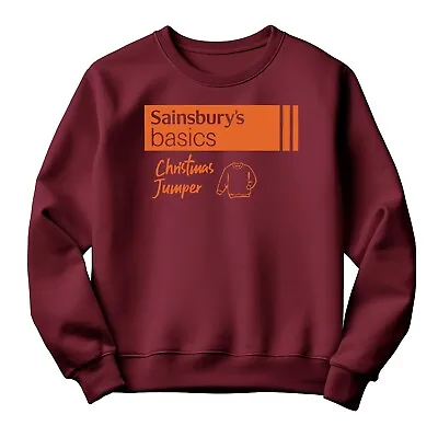 Buy Sainsburys Basic Fun Festive Season Unisex Christmas Jumper Cosy Holiday Sweater • 19.99£
