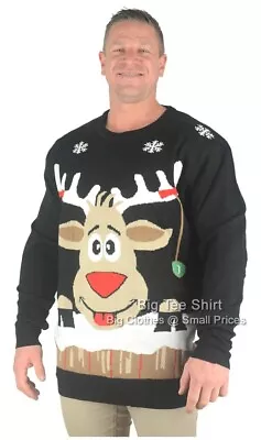 Buy Big Mens Kam Christmas Jumper Sweater 2XL 3XL 4XL 5XL 6XL 7XL 8XL • 30.99£