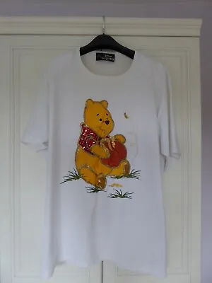 Buy Winnie The Pooh Disney Theme Park Exclusive Sequin Glitter Christmas T-shirt • 12£