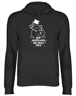 Buy Funny Snowman Hoodie Men Women How Snowflakes Are Really Made Christmas Top Gift • 17.99£
