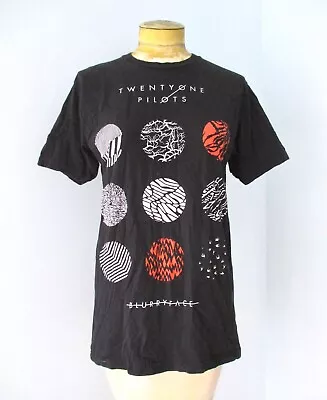 Buy 21 Pilots Black Crew Neck 100% Cotton T-shirt Blurry Face Animal Print Big Dot M • 20.79£