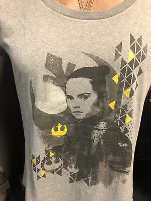 Buy Star Wars Rebel Alliance Jyn Erso Disney Gray Ladies 2XL T-shirt • 12.28£