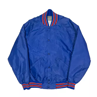 Buy DELONG SPORTSWEAR Varsity Jacket Blue Mens M • 22.99£
