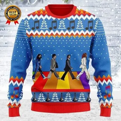 Buy Christmas Knitted Sweater For Fan /The Beatles-Sweater,Gift Idea For Fans. • 38.95£