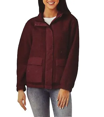 Buy Member's Mark Ladies Sherpa Jacket Size XS Bordeaux • 16.09£