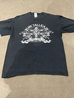 Buy Metallica 2008-2009 World Tour T-shirt Vintage Short Sleeve Black Size Large • 10.99£