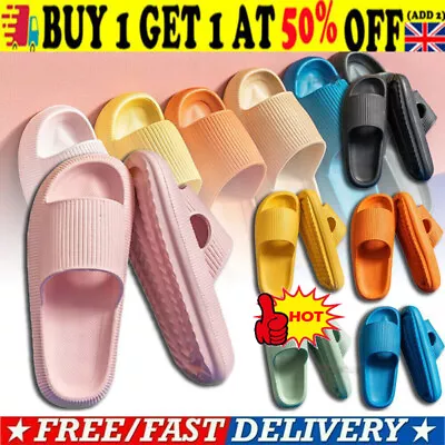 Buy PILLOW SLIDES Sandals Anti-Slip Slippers Soft Thick Sole Slippers Shoes Size UK • 6.49£