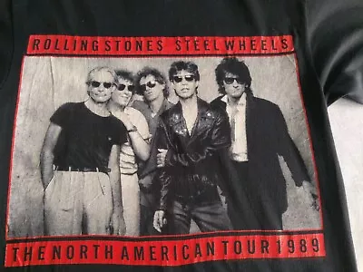 Buy Vintage Rolling Stones Steel Wheels Budweiser Tour T Shirt 1989 Size M  • 60£