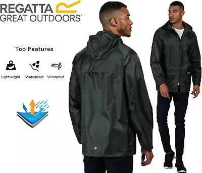 Buy Regatta Mens Womens Stormbreak Rain Coat Waterproof Jacket Packable Hooded • 13.85£