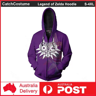 Buy Game Legend Zelda Majora's Mask Hoodie Casual Sweatshirt Cosplay Jacket Coat • 24.58£
