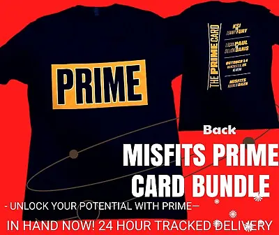 Buy The Prime Card Venue T-Shirt Misfits Fight Ltd Edition Prime Fury KSI Logan Paul • 19.95£