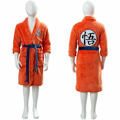 Buy Kid Adult Bathrobe Dragon Ball Son Goku Cosplay Bath Robe Sleepwear Pajamas Gown • 27.50£