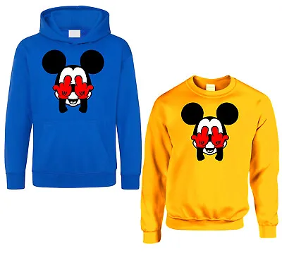 Buy Mickey Mouse Hoodie, Disney Mickey Mouse * Finger Jumper, Unisex Hood Top • 22.01£