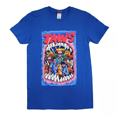 Buy Licensed Mens JAWS Blue Design Size S M L  T-Shirt Top 70S FILMS • 5.95£