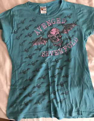 Buy Avenged Sevenfold T Shirt Rare Rock Metal Band Merch Tee Ladies Size Large • 13.50£