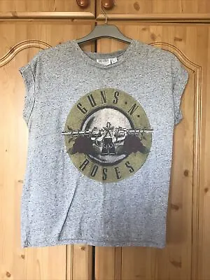 Buy Ladies Guns And Roses Grey T Shirt Size 18 • 3£