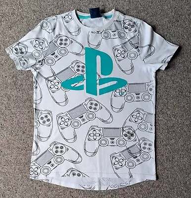 Buy Boys White PlayStation T-shirt Age 9-10 Years. • 10£