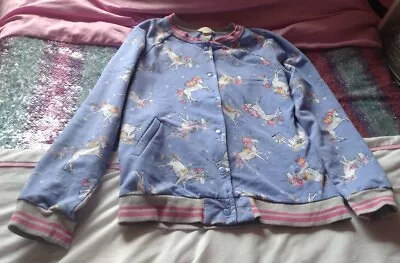 Buy Girls Blue Unicorn Hoodie Jacket 11-12 Years • 2£
