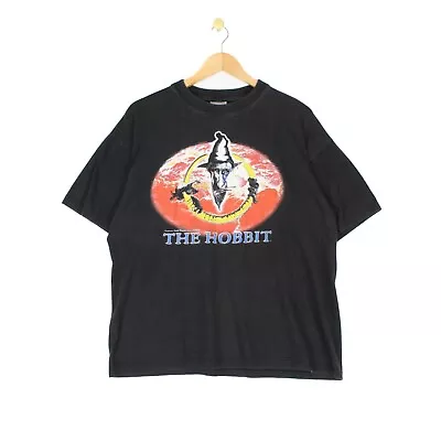 Buy Vintage The Hobbit T-Shirt There And Back Again Novel Fiction Graphics Tee Sz L • 29.99£