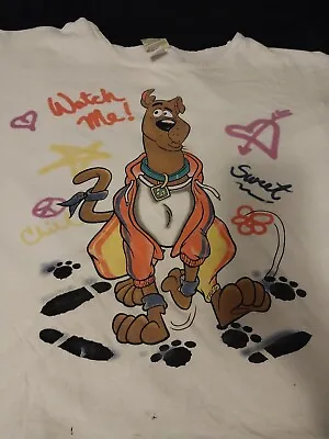 Buy Vintage 90s Cartoon Network Scooby Doo T Shirt Size 22/24W 1990s Hanna Barbera • 13.66£