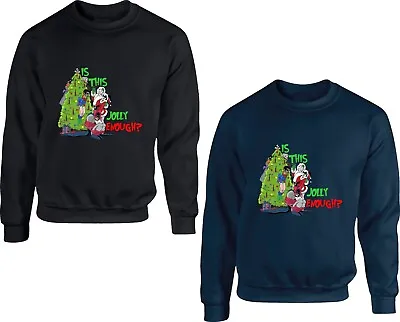 Buy Is This Jolly Enough Christmas Jumper Clown Joker Superhero Xmas Sweatshirt Top • 17.99£