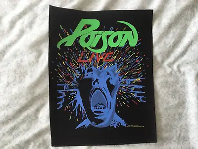 Buy Poison - Live - Jacket Back Patch - Heavy Metal Band - 36cm Tall 30cm To 24cm • 12.95£