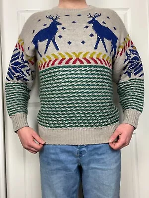 Buy 80s Adidas Knitted Christmas Jumper • 84.99£