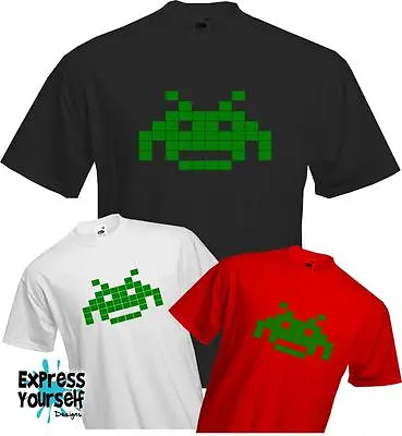 Buy SPACE INVADER T Shirt - BT Advert Computer Gaming Retro Cool Fun - Quality NEW • 9.99£