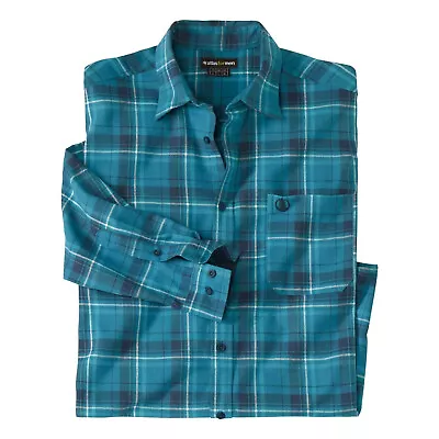 Buy Atlas For Men Mens Double Checked Flannel Shirt AF1514 • 19.01£