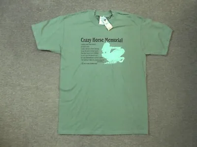 Buy Crazy Horse Memorial Green Gildan Ultra Cotton T-Shirt Size: Medium • 6.99£