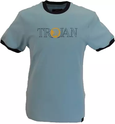 Buy Trojan Records Mint Blue Classic Helmet Outline Logo T-Shirt • 29.99£