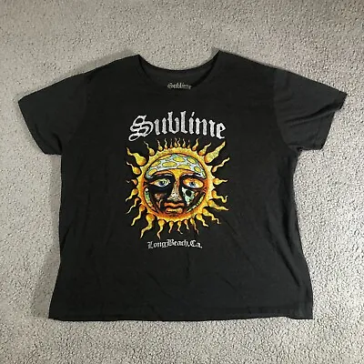 Buy Sublime Shirt Womens 2XL XXL Black Short Sleeve Band Tee Adult Music • 3.78£