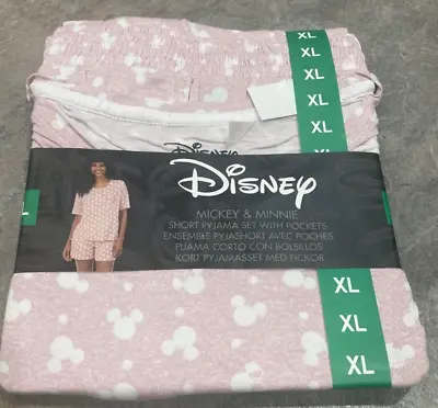 Buy Womens Pyjama Set Size XL Disney Minnie Mouse PJs Long Pink Pockets New Tags • 5.99£