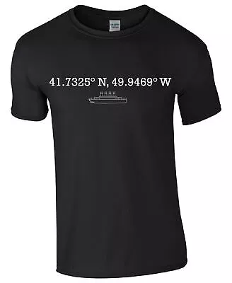 Buy Titanic Coordinates Unisex Kids/adults Top T-shirt • 7.99£