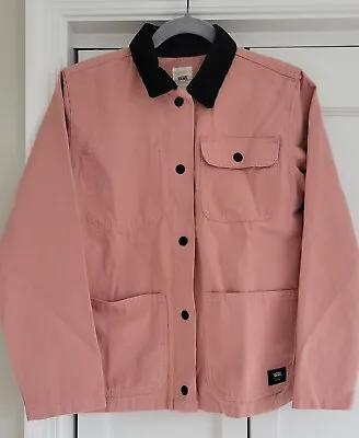 Buy NWOT Vans Women Pink Jean Jacket Drill Chore Jacket - Size XS - Corduroy Collar • 19.30£