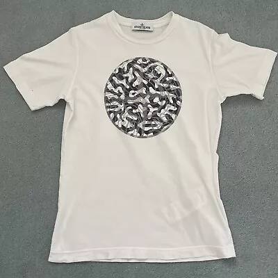 Buy Stone Island Junior T Shirt Tee Age 10 White • 10£