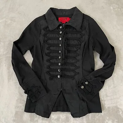 Buy Tripp NYC Jacket Marching Band Zip Jacket Women Large Black Goth Emo Rave NWOT • 75.79£
