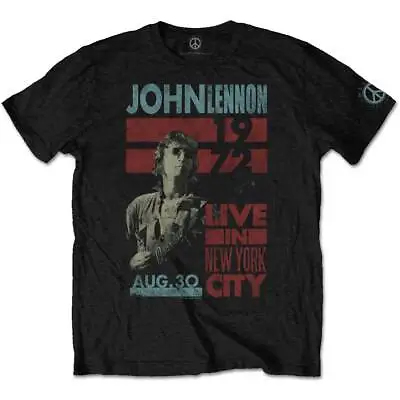 Buy John Lennon Live In NYC 1972 The Beatles Official Tee T-Shirt Mens • 15.99£